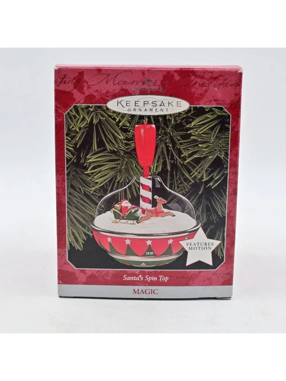 Hallmark Keepsake Santa's Spin Top Ornament  Vintage 1998